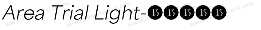 Area Trial Light字体转换
